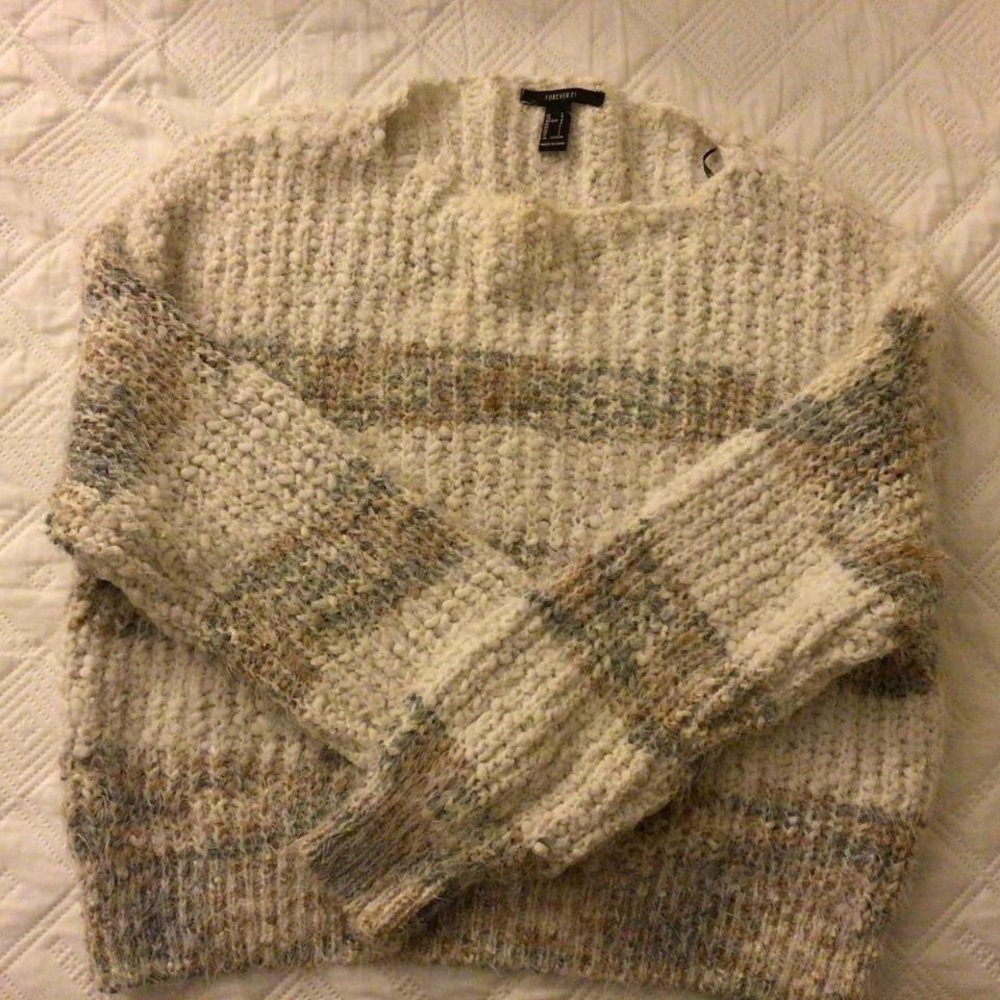 Forever 21 multicolor striped knit sweater